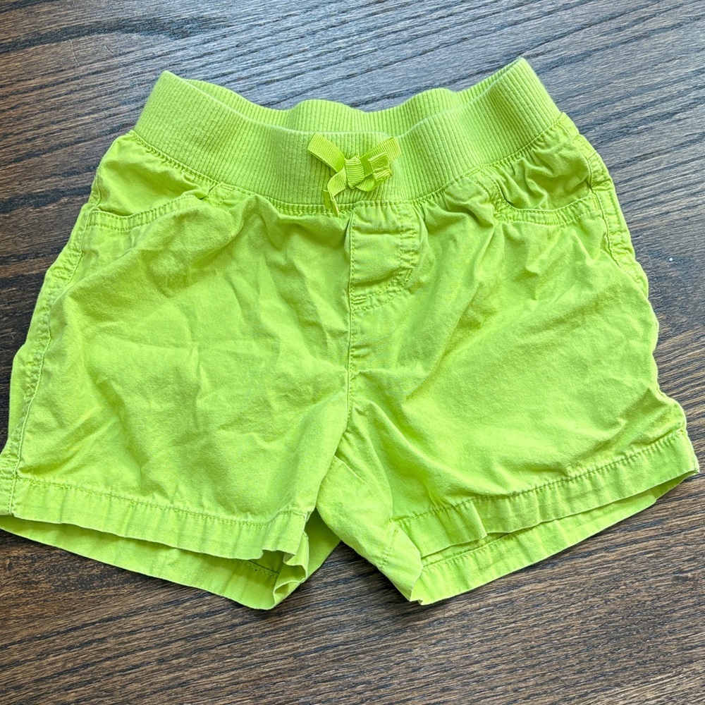 Jumping Beans Neon Yellow Green Kids Shorts